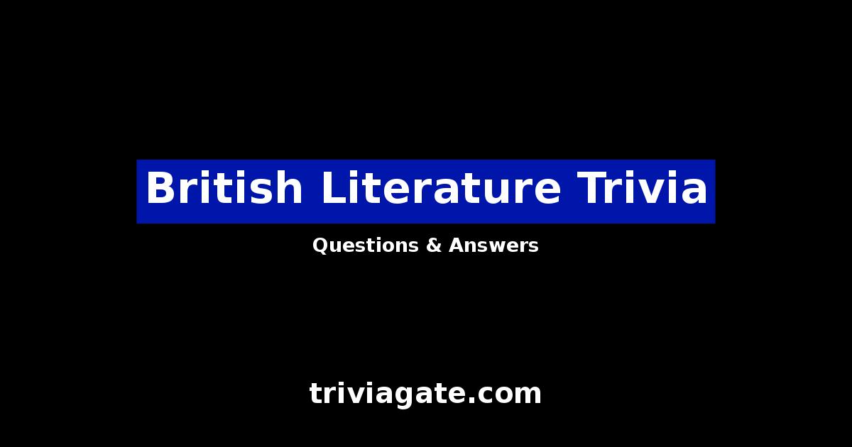British Literature trivia image