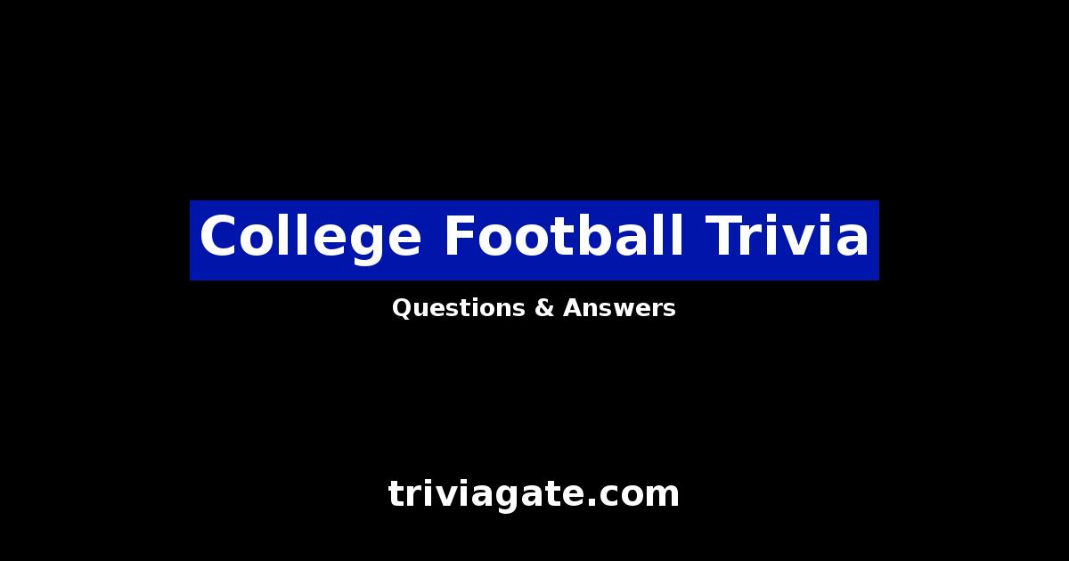 College Football trivia image