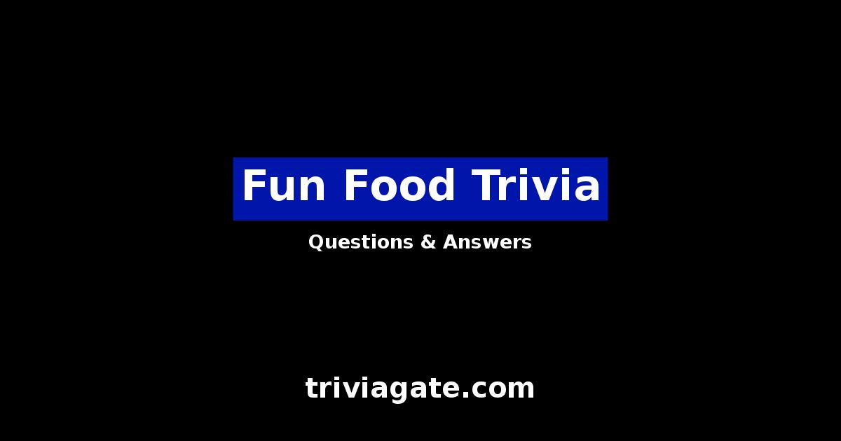 Fun Food trivia image